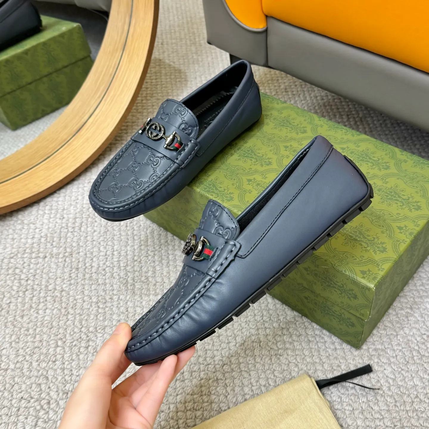 Men's shoes 💰420 (Yangli) Gucci* - the top version of Gucci classic beanie shoes! It is made of imported original cowhide and has a comfortable first layer of sheepskin lining! Original wear-resistant rubber outsole! High quality products! Size 38-46, with shoe dial, cloth bag, card